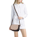 Bull Terrier Heart Pattern Print Saddle Bag