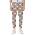 Bull Terrier Heart Pattern Print Joggers