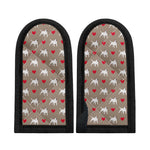 Bull Terrier Heart Pattern Print Skillet Handle Cover