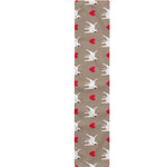 Bull Terrier Heart Pattern Print Table Runner