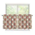 Bull Terrier Heart Pattern Print Tier Curtains