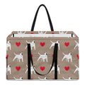 Bull Terrier Heart Pattern Print Utility Tote Bag