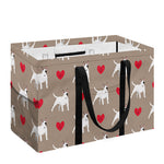 Bull Terrier Heart Pattern Print Utility Tote Bag