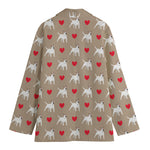 Bull Terrier Heart Pattern Print Women's Blazer