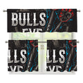 Bullseye Darts Print 3 Piece Kitchen Curtains