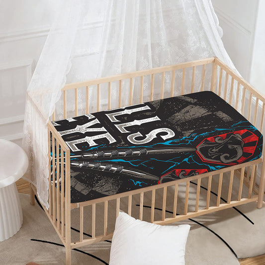 Bullseye Darts Print Baby Crib Sheet