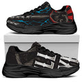 Bullseye Darts Print Black Chunky Shoes