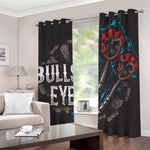 Bullseye Darts Print Blackout Grommet Curtains