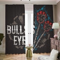 Bullseye Darts Print Dimout Pencil Pleat Curtains