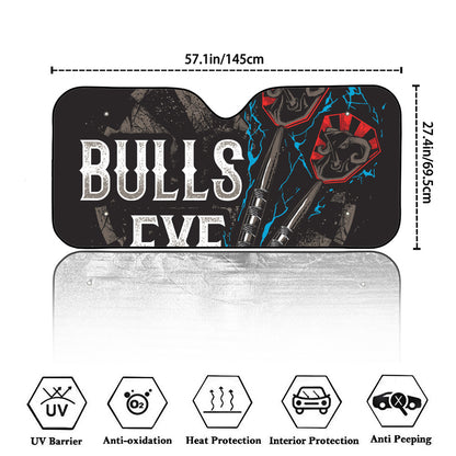 Bullseye Darts Print Car Windshield Sun Shade