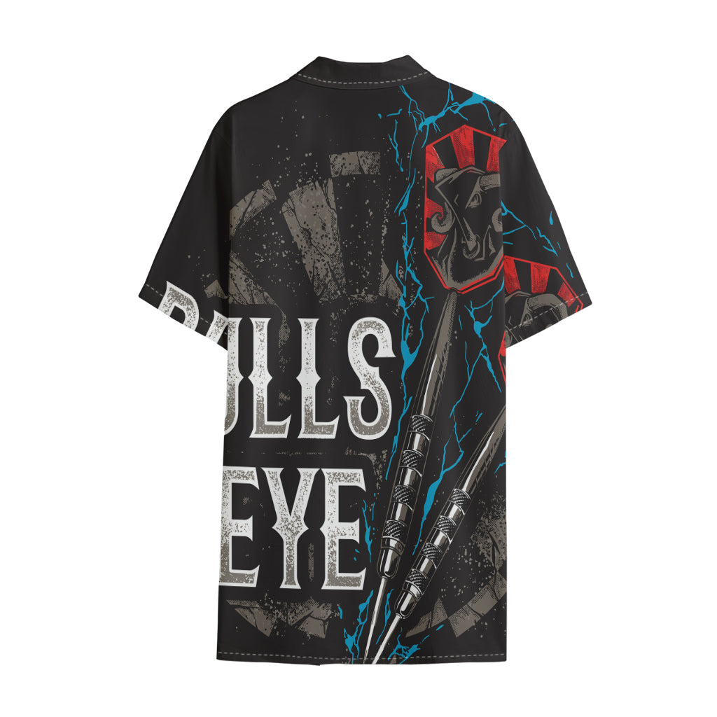 Bullseye Darts Print Cotton Hawaiian Shirt