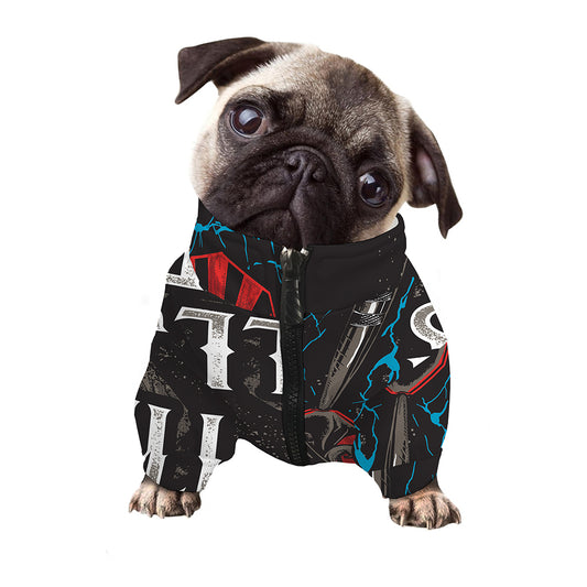 Bullseye Darts Print Dog Zip Up Jacket