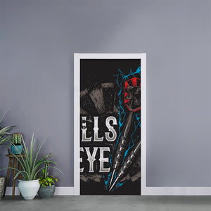 Bullseye Darts Print Door Sticker