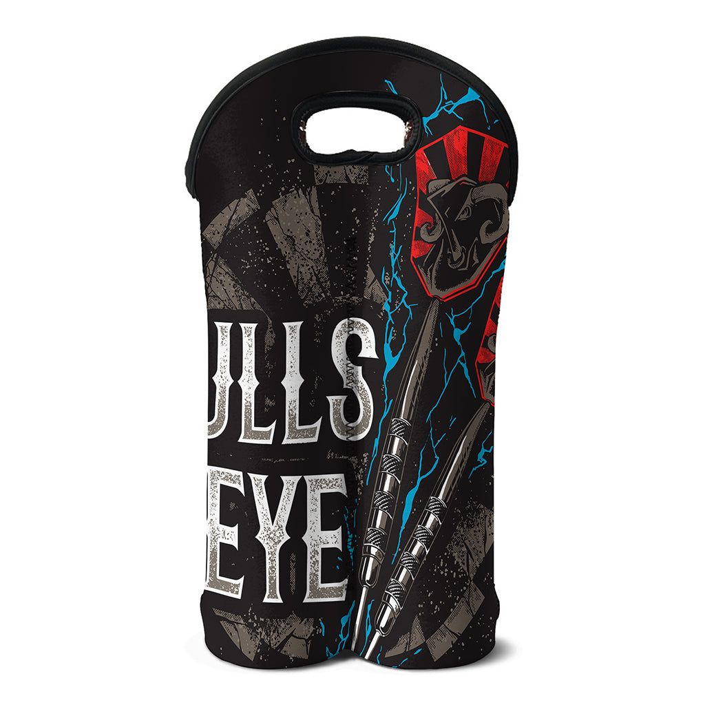 Bullseye Darts Print Double Neoprene Wine Tote