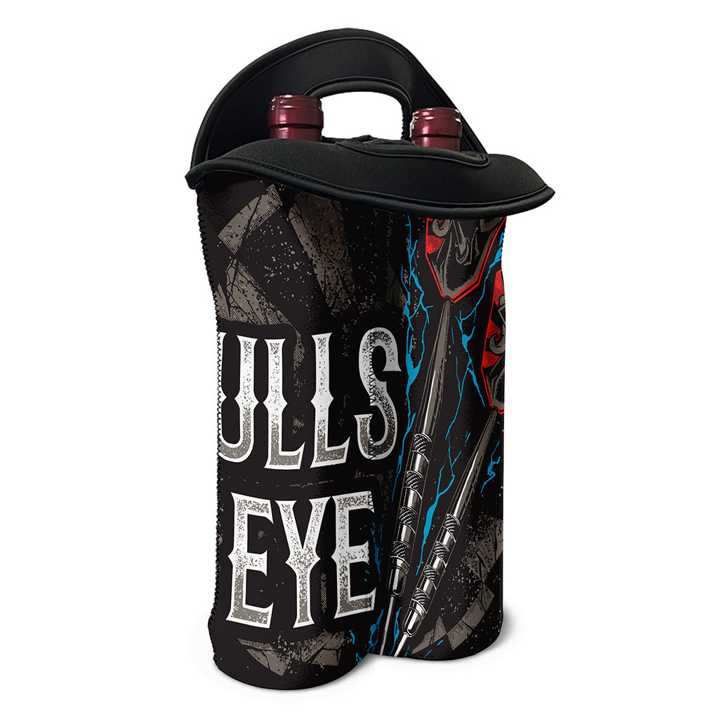 Bullseye Darts Print Double Neoprene Wine Tote