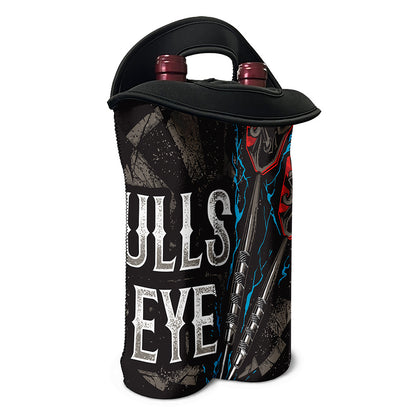 Bullseye Darts Print Double Neoprene Wine Tote