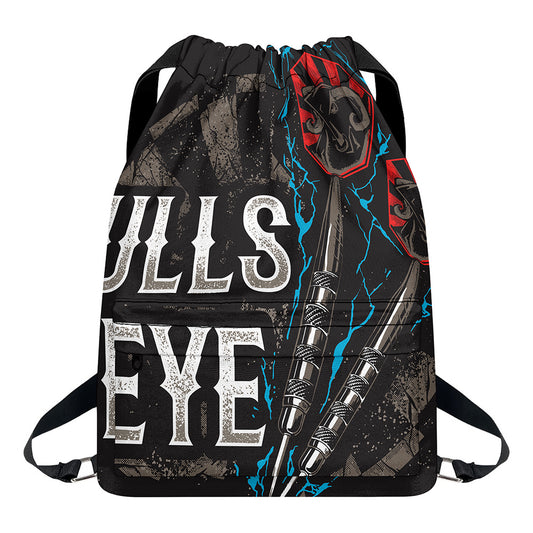 Bullseye Darts Print Drawstring Backpack