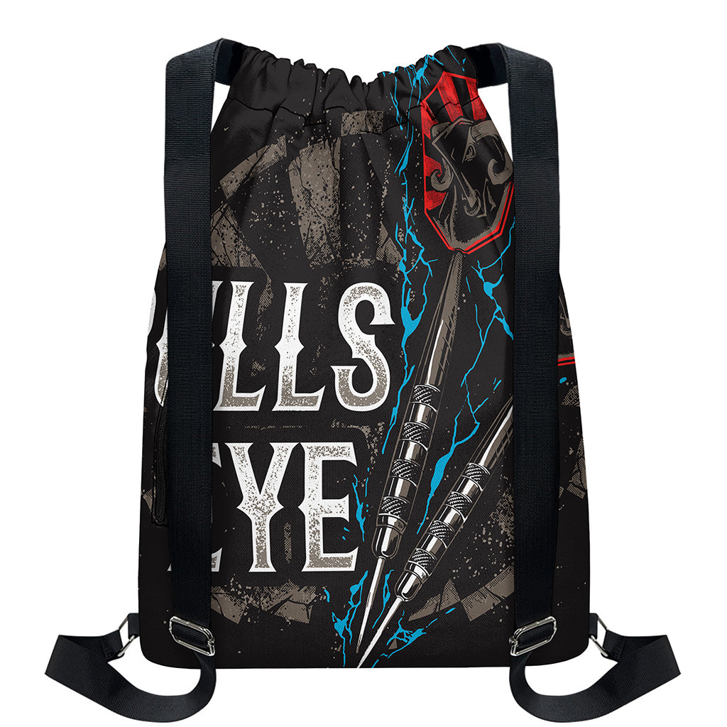 Bullseye Darts Print Drawstring Backpack