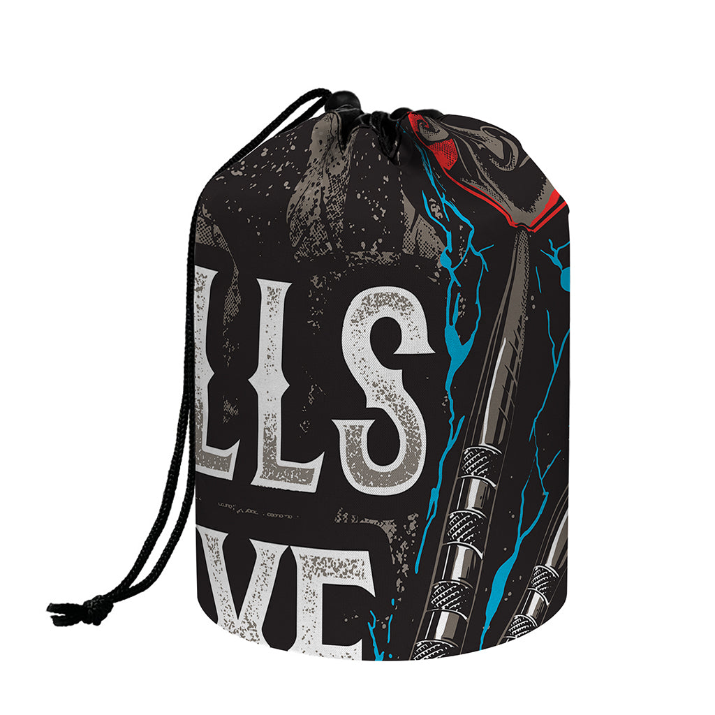 Bullseye Darts Print Drawstring Makeup Bag