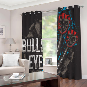 Bullseye Darts Print Extra Wide Grommet Curtains