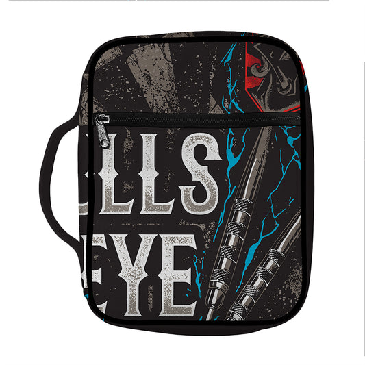 Bullseye Darts Print Front Pocket Bible Bag