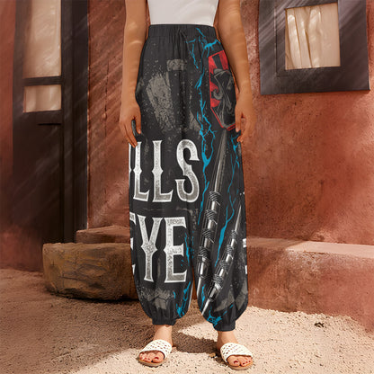 Bullseye Darts Print Harem Pants