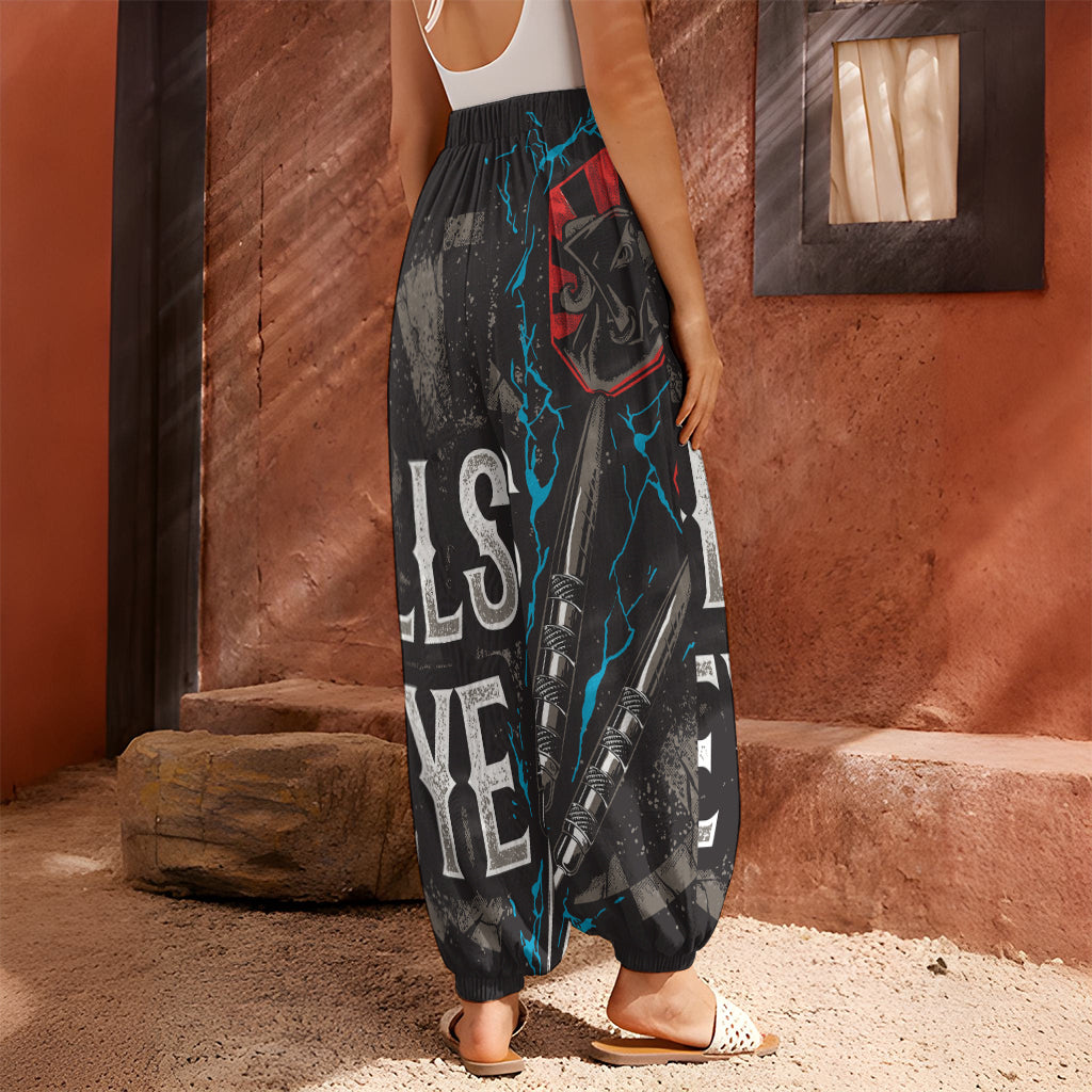 Bullseye Darts Print Harem Pants