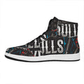 Bullseye Darts Print High Top Leather Sneakers