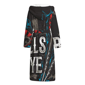 Bullseye Darts Print Hooded Bathrobe