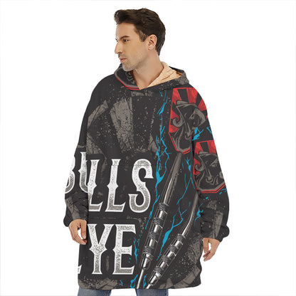 Bullseye Darts Print Hoodie Blanket
