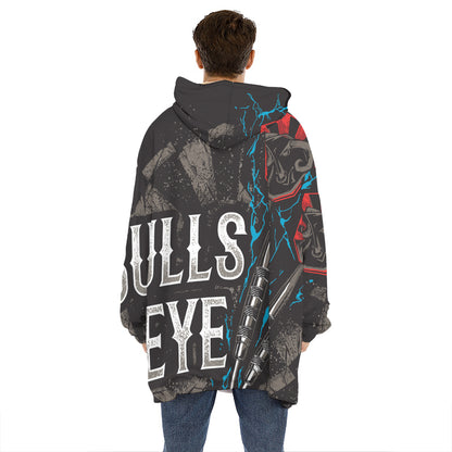 Bullseye Darts Print Hoodie Blanket