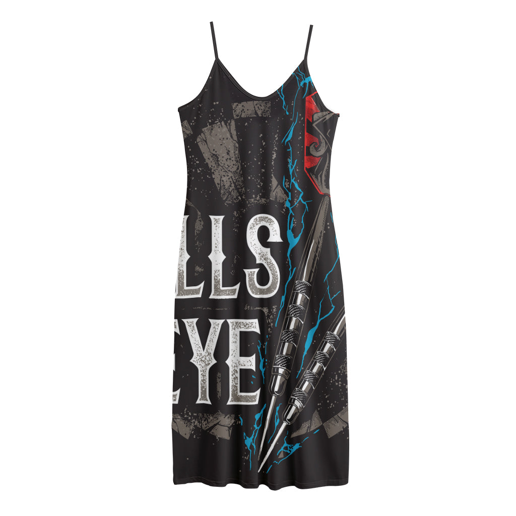 Bullseye Darts Print Jersey Midi Cami Dress