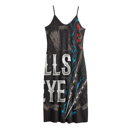 Bullseye Darts Print Jersey Midi Cami Dress