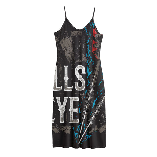 Bullseye Darts Print Jersey Midi Cami Dress