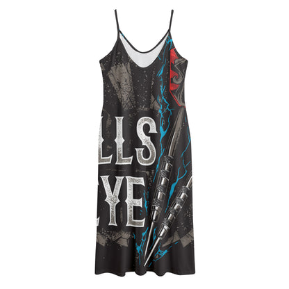 Bullseye Darts Print Jersey Midi Cami Dress