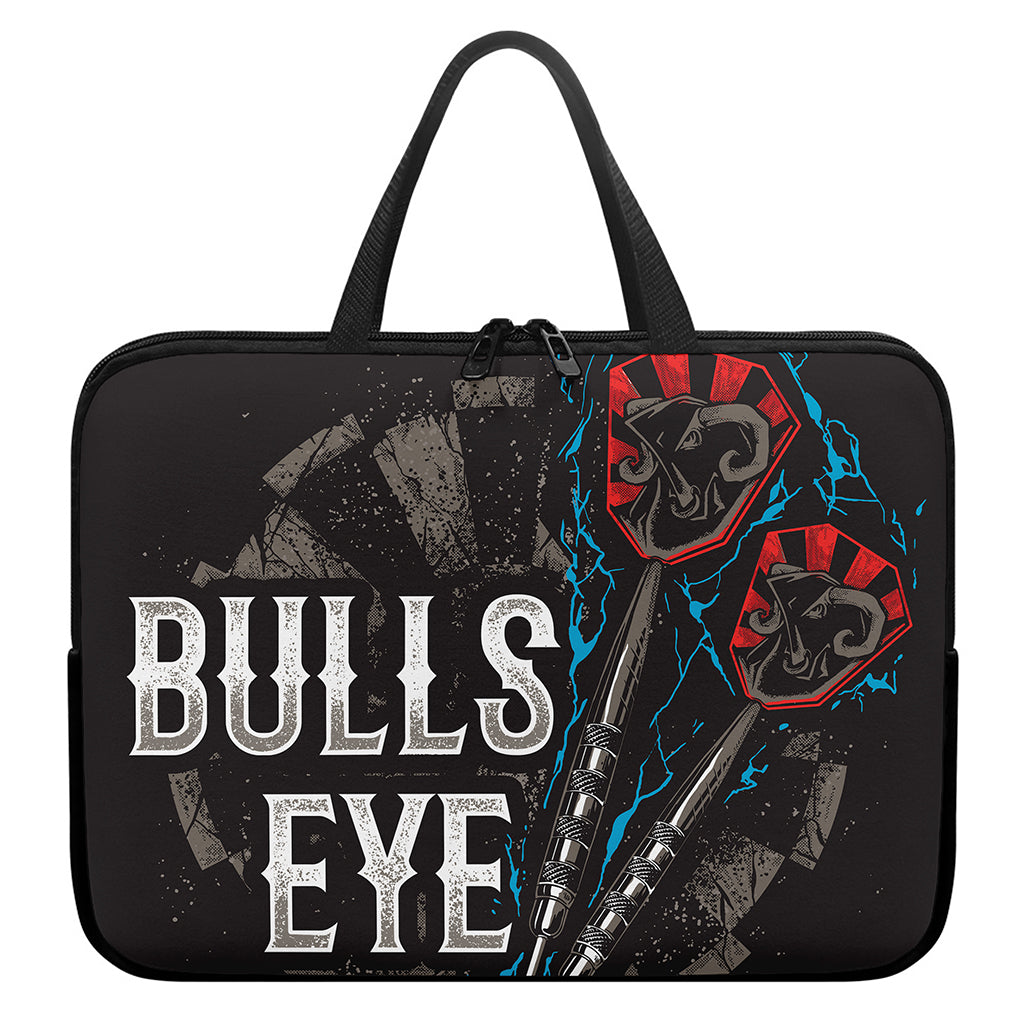 Bullseye Darts Print Laptop Sleeve With Handle