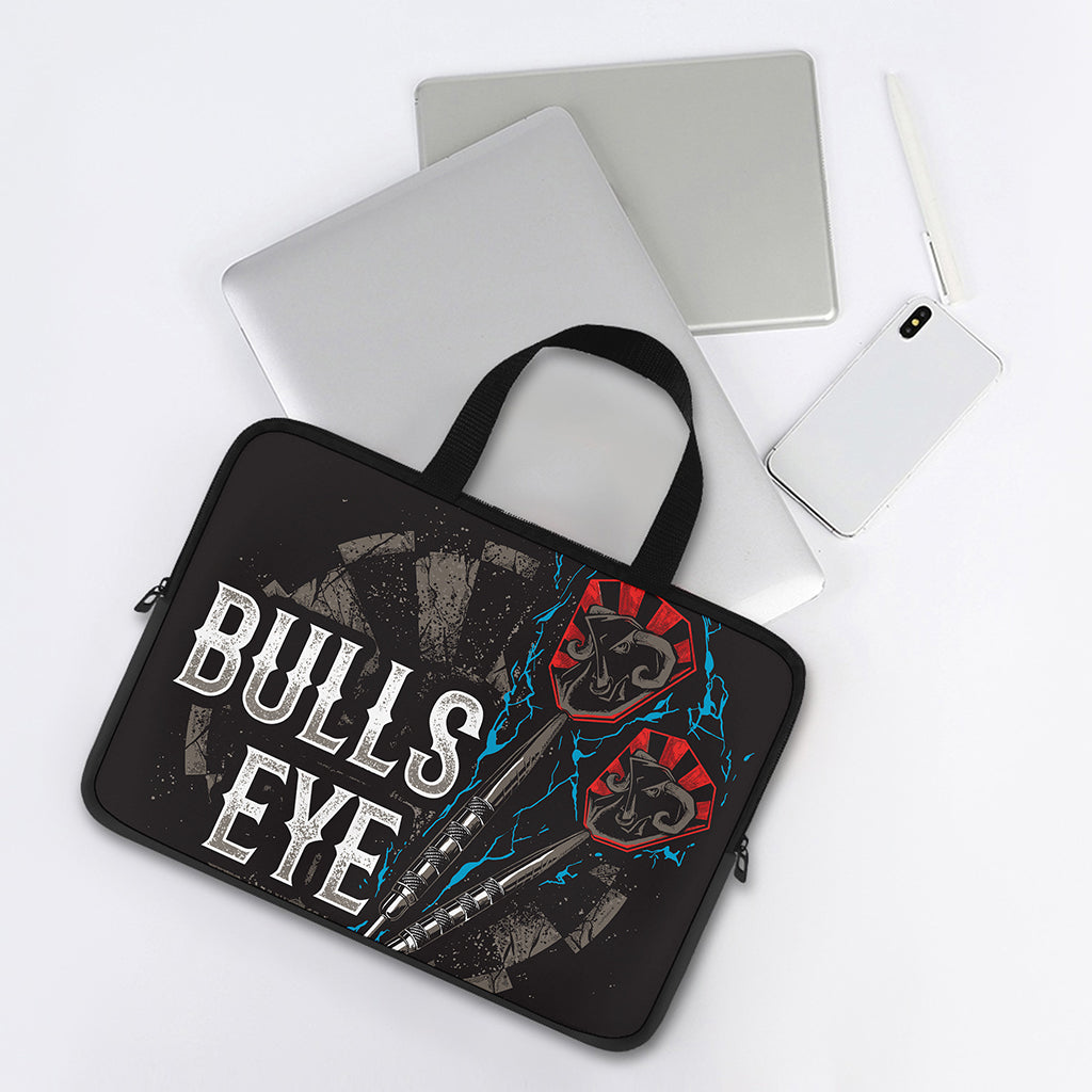 Bullseye Darts Print Laptop Sleeve With Handle