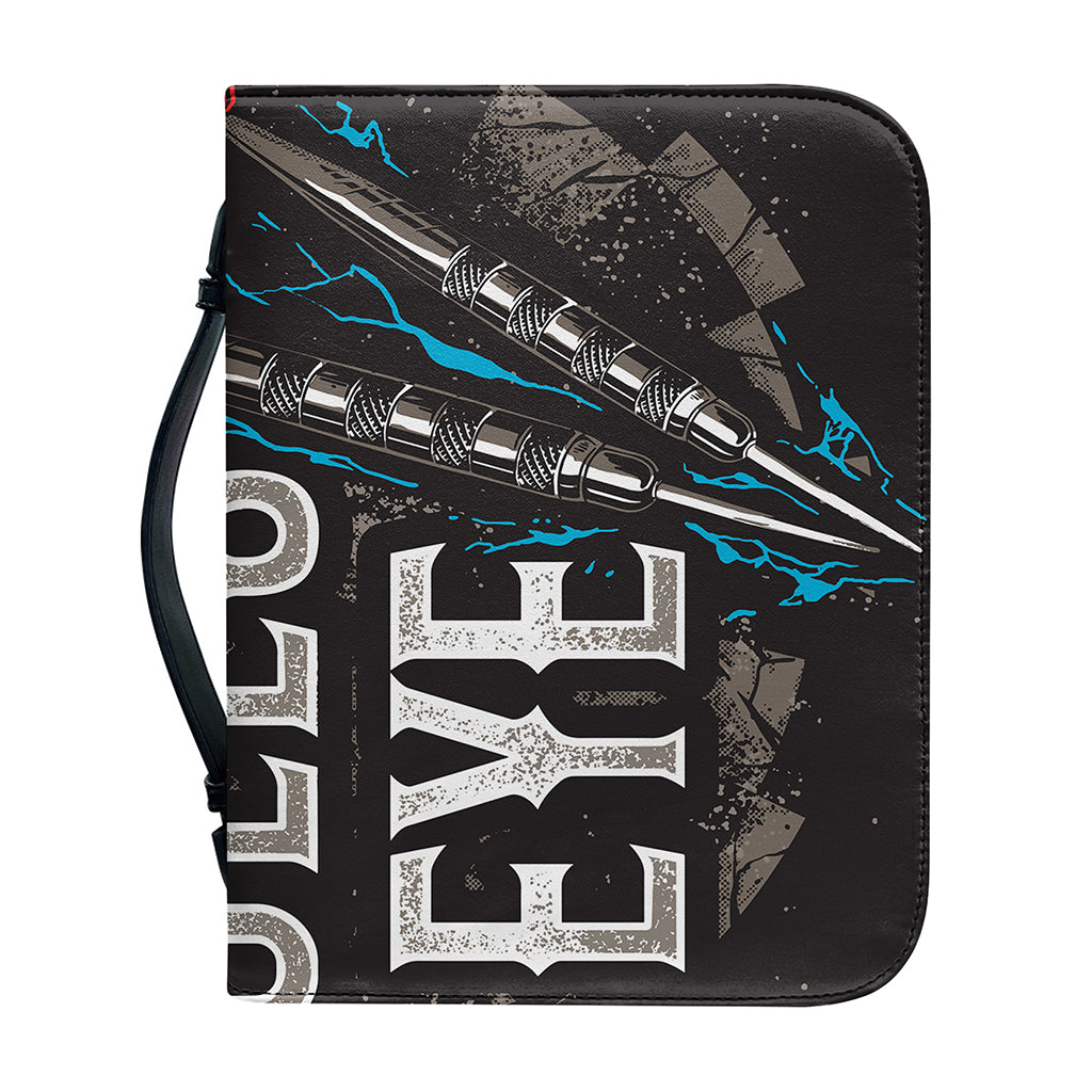 Bullseye Darts Print Leather Bible Cover