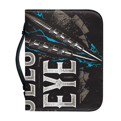 Bullseye Darts Print Leather Bible Cover