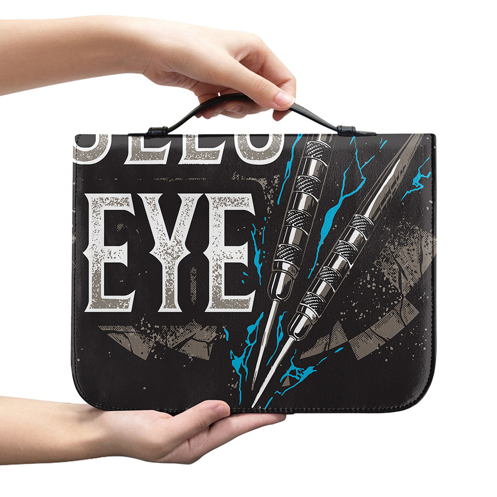 Bullseye Darts Print Leather Bible Cover