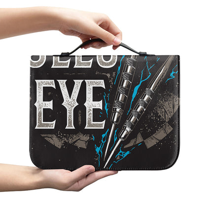 Bullseye Darts Print Leather Bible Cover