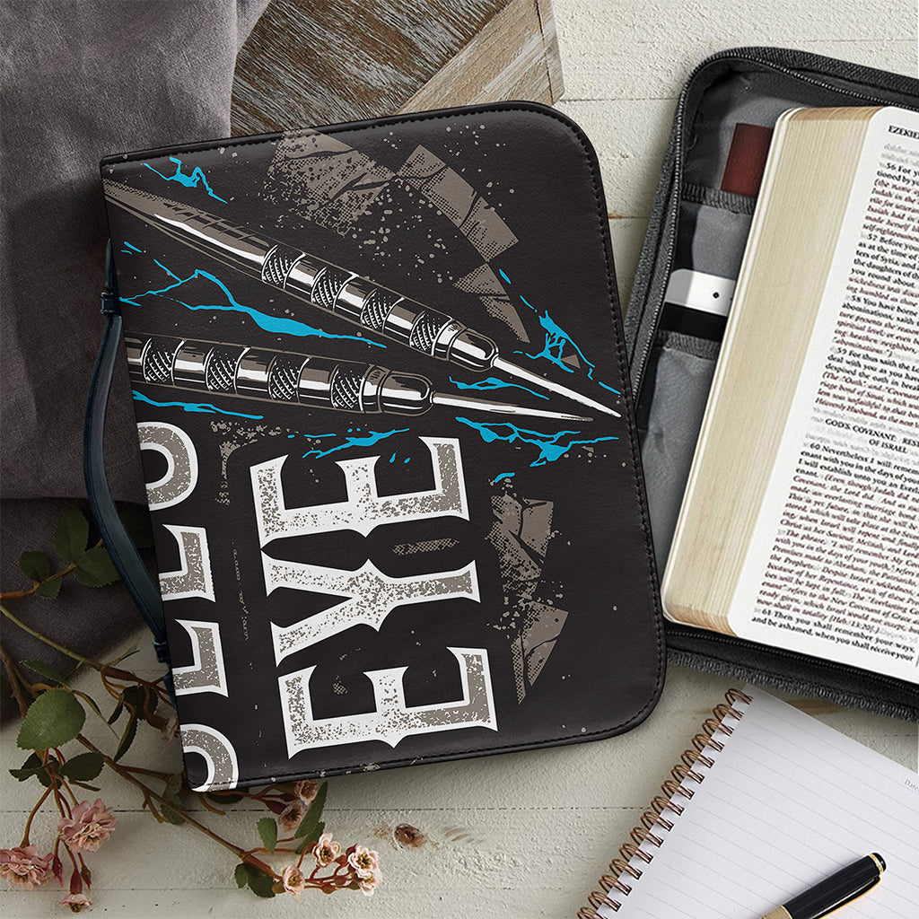 Bullseye Darts Print Leather Bible Cover