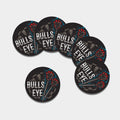 Bullseye Darts Print Leather Coaster Set