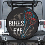 Bullseye Darts Print Leather Spare Tire Cover