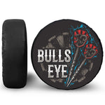 Bullseye Darts Print Leather Spare Tire Cover