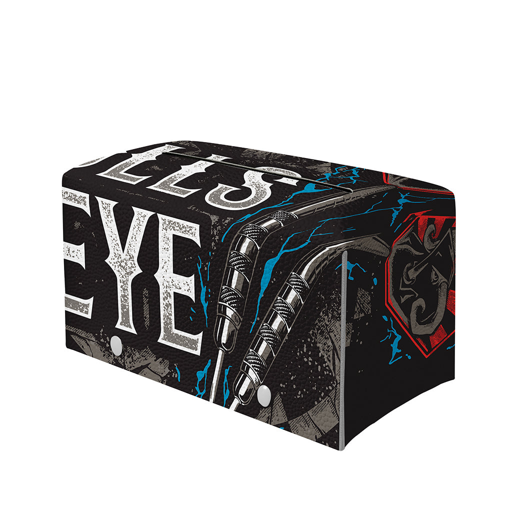 Bullseye Darts Print Leather Tissue Box Cover