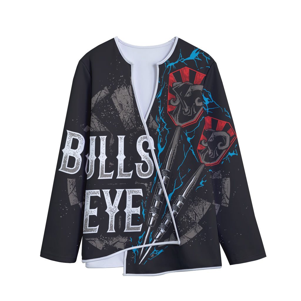 Bullseye Darts Print Long Sleeve Short Coat