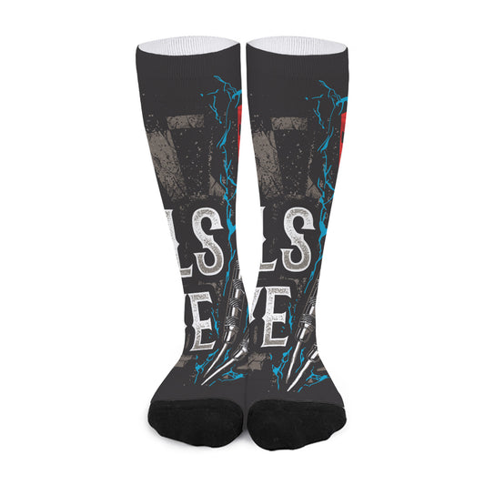 Bullseye Darts Print Long Socks