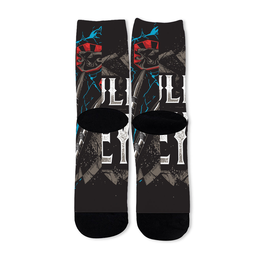 Bullseye Darts Print Long Socks