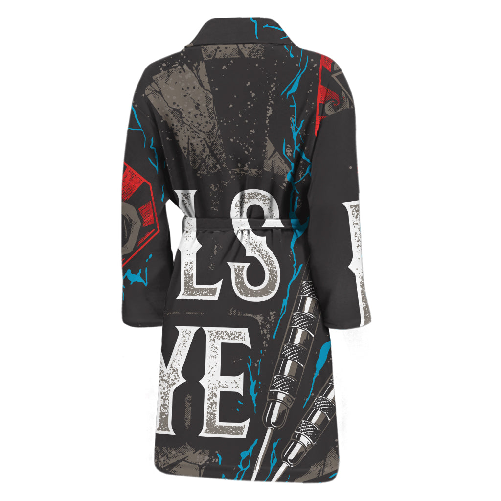 Bullseye Darts Print Men's Bathrobe